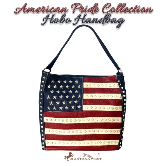 Montana West Handbags - Montana West USA Flag Hobo Handbag